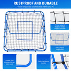 Winthai Volleyball Baseball Rebounder Net, Softball Rebounder Pitchback Net Quick Adjustments, Quick Adjustments Lacrosse Bounce Back Practice Equipment, Ideal for Outdoor Indoor and Backyard Training 4X4FT