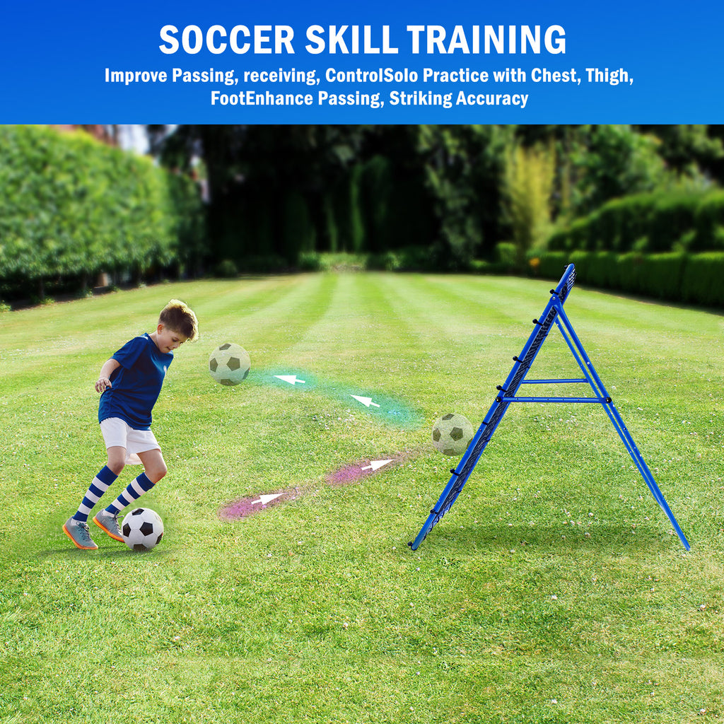 Winthai Volleyball Baseball Rebounder Net, Softball Rebounder Pitchback Net Quick Adjustments, Quick Adjustments Lacrosse Bounce Back Practice Equipment, Ideal for Outdoor Indoor and Backyard Training 5X4FT