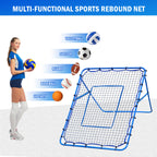 Winthai Volleyball Baseball Rebounder Net, Softball Rebounder Pitchback Net Quick Adjustments, Quick Adjustments Lacrosse Bounce Back Practice Equipment, Ideal for Outdoor Indoor and Backyard Training 5X4FT