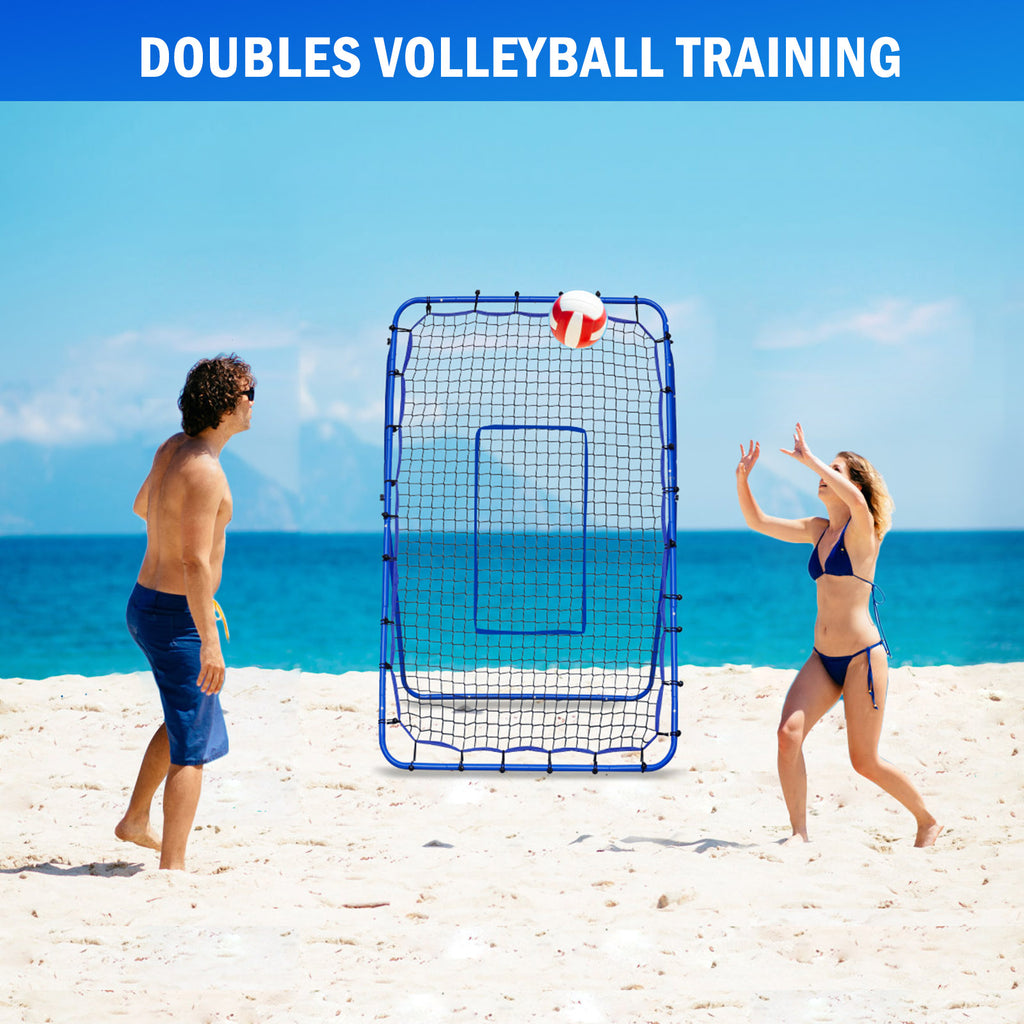 Winthai Volleyball Baseball Rebounder Net, Softball Rebounder Pitchback Net Quick Adjustments, Quick Adjustments Lacrosse Bounce Back Practice Equipment, Ideal for Outdoor Indoor and Backyard Training 6X4FT