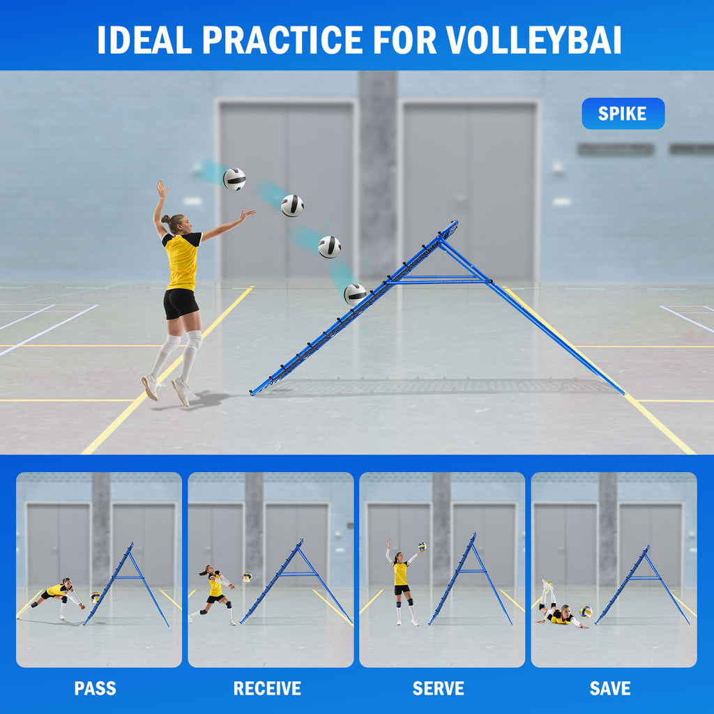 Winthai Volleyball Baseball Rebounder Net, Softball Rebounder Pitchback Net Quick Adjustments, Quick Adjustments Lacrosse Bounce Back Practice Equipment, Ideal for Outdoor Indoor and Backyard Training 7X4FT