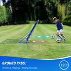 Winthai Soccer Rebounder Net, Quick-Switch Angle Soccer Training for Control, Passing Practice, Easy Setup Rebounder Gifts & Equipment for Kids,Teens & Adults 3.7x3.7FT