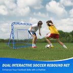 Winthai Soccer Rebounder Net, Quick-Switch Angle Soccer Training for Control, Passing Practice, Easy Setup Rebounder Gifts & Equipment for Kids,Teens & Adults 3.7x3.7FT