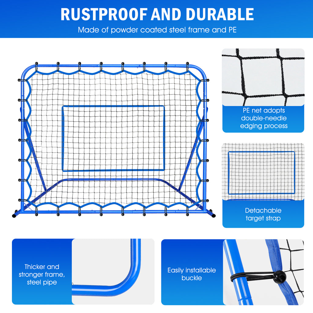 Winthai Soccer Rebounder Net, Quick-Switch Angle Soccer Training for Control, Passing Practice, Easy Setup Rebounder Gifts & Equipment for Kids,Teens & Adults 4.8x3.7FT
