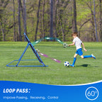 Winthai Soccer Rebounder Net, Quick-Switch Angle Soccer Training for Control, Passing Practice, Easy Setup Rebounder Gifts & Equipment for Kids,Teens & Adults 4.8x3.7FT