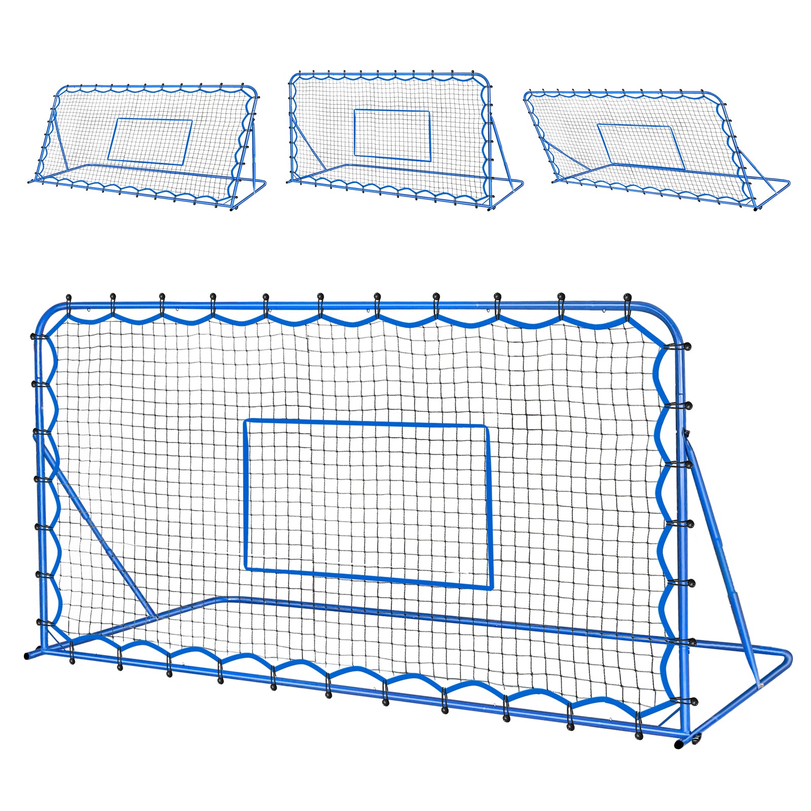 Winthai Soccer Rebounder Net, Quick-Switch Angle Soccer Training for Control, Passing Practice, Easy Setup Rebounder Gifts & Equipment for Kids,Teens & Adults 7.0X3.7FT