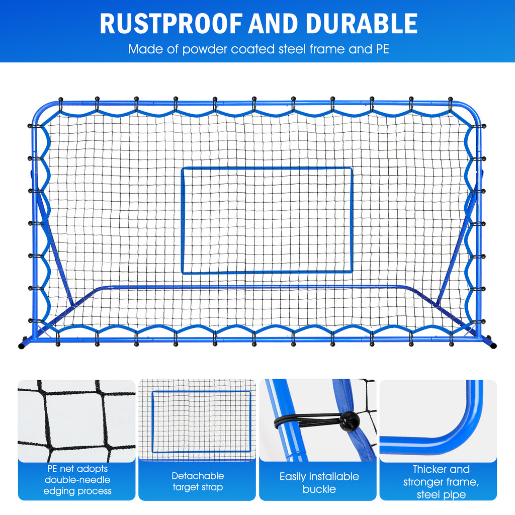 Winthai Soccer Rebounder Net, Quick-Switch Angle Soccer Training for Control, Passing Practice, Easy Setup Rebounder Gifts & Equipment for Kids,Teens & Adults 7.0X3.7FT