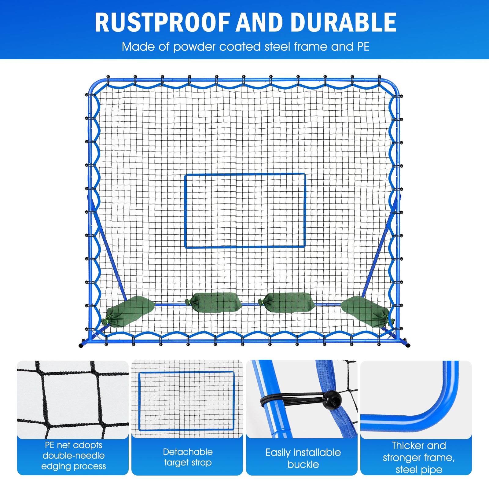Winthai Soccer Rebounder Net, Quick-Switch Angle Soccer Training for Control, Passing Practice, Easy Setup Rebounder Gifts & Equipment for Kids,Teens & Adults 7X6FT