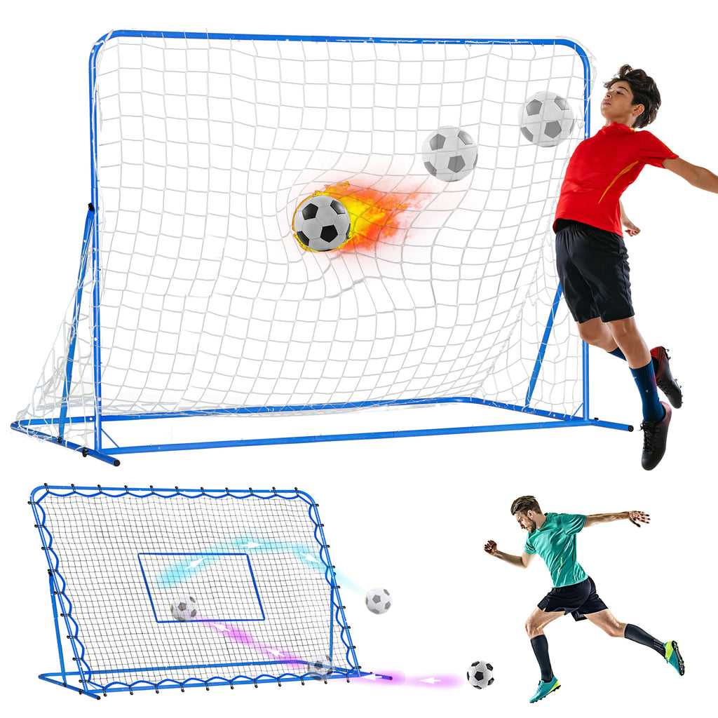 Winthai Dual-Mode Soccer Goal Net & Soccer Rebounder Net,Premium Durability for Intense Shooting Training,Quick-Switch Angle Soccer Training for Control,Passing Practice,Soccer Gifts for Kids Teen Adult 7X5FT
