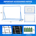 Winthai Dual-Mode Soccer Goal Net & Soccer Rebounder Net,Premium Durability for Intense Shooting Training,Quick-Switch Angle Soccer Training for Control,Passing Practice,Soccer Gifts for Kids Teen Adult 7X5FT