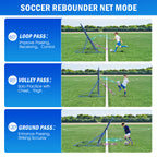 Winthai Dual-Mode Soccer Goal Net & Soccer Rebounder Net,Premium Durability for Intense Shooting Training,Quick-Switch Angle Soccer Training for Control,Passing Practice,Soccer Gifts for Kids Teen Adult 7X5FT