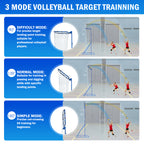 Winthai Volleyball Setter Training Net, Volleyball Training Equipment with 3 Angle and 8-10FT Height Adjustments Serve Trainer for Serving, Spiking & Setting Drills Indoor Outdoor Practice Target Net