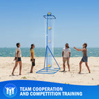 Winthai Volleyball Setter Training Net, Volleyball Training Equipment with 3 Angle and 8-10FT Height Adjustments Serve Trainer for Serving, Spiking & Setting Drills Indoor Outdoor Practice Target Net