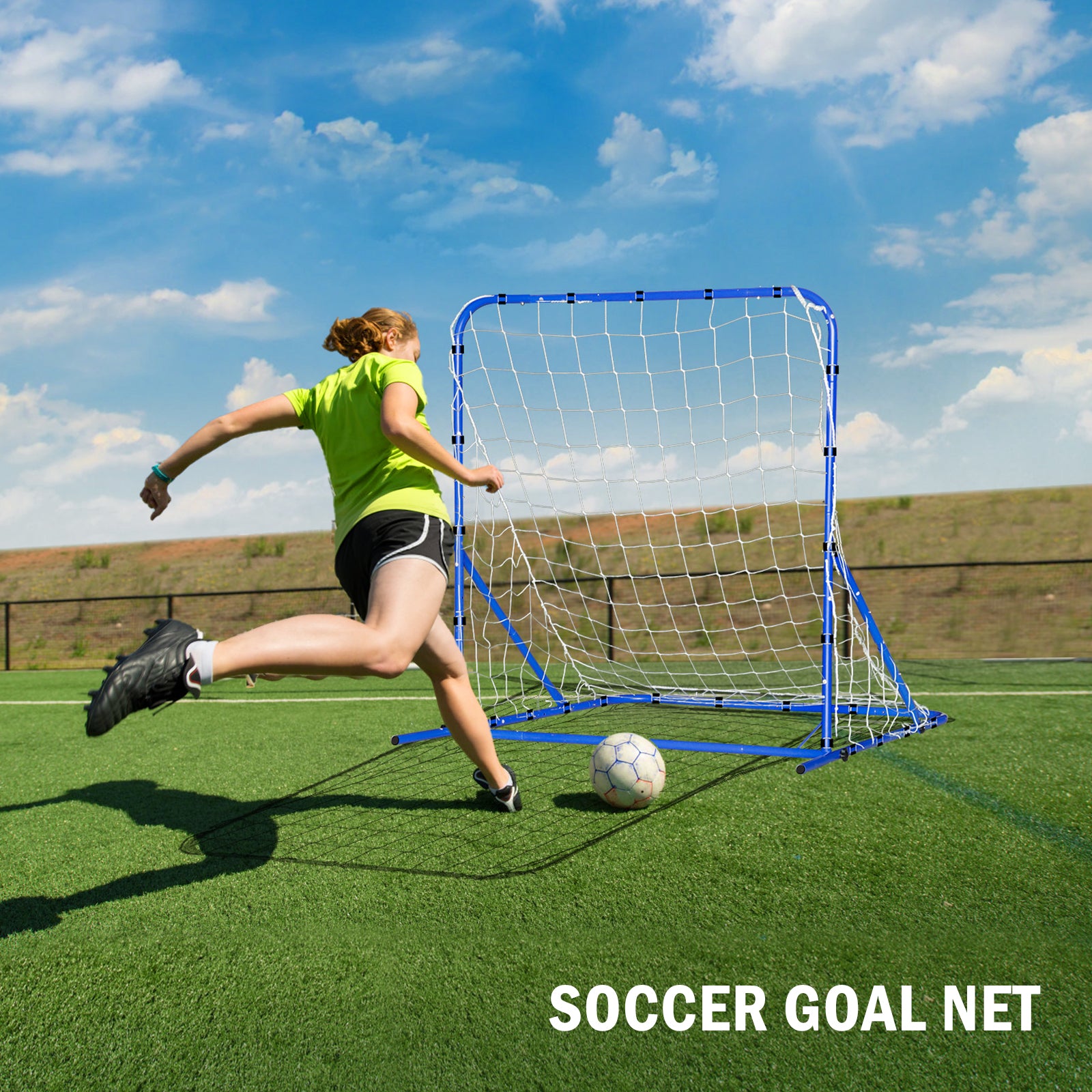 Winthai Dual-Mode Soccer Goal Net & Soccer Rebounder Net,Premium Durability for Intense Shooting Training,Quick-Switch Angle Soccer Training for Control,Passing Practice,Soccer Gifts for Kids Teen Adult 4X4FT