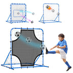 Winthai Three Mode Soccer Goal & Rebounder Net & Target Net,Four Targets for Precise Training,Tough-Built for Intense Shots,Quick-Switch Angle Soccer Training for Control/Passing Practice for Kids Teen 4X4FT