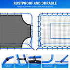 Winthai Three Mode Soccer Goal & Rebounder Net & Target Net,Four Targets for Precise Training,Tough-Built for Intense Shots,Quick-Switch Angle Soccer Training for Control/Passing Practice for Kids Teen 5X4FT