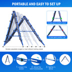 Winthai Dual-Sided Soccer Rebounder Net, Fast & Slow Rebound Speed Training for Control, Passing Practice, Easy Setup Baseball/Volleyball Rbounder Gifts & Equipment for Kids,Teens & Adults 5X4FT