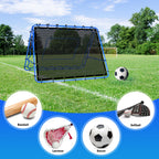 Winthai Dual-Sided Soccer Rebounder Net, Fast & Slow Rebound Speed Training for Control, Passing Practice, Easy Setup Baseball/Volleyball Rbounder Gifts & Equipment for Kids,Teens & Adults 5X4FT