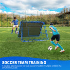 Winthai Dual-Sided Soccer Rebounder Net, Fast & Slow Rebound Speed Training for Control, Passing Practice, Easy Setup Baseball/Volleyball Rbounder Gifts & Equipment for Kids,Teens & Adults 5X4FT