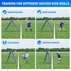 Winthai Dual-Sided Soccer Rebounder Net, Fast & Slow Rebound Speed Training for Control, Passing Practice, Easy Setup Baseball/Volleyball Rbounder Gifts & Equipment for Kids,Teens & Adults 5X4FT