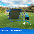 Winthai Dual-Sided Soccer Rebounder Net, Fast & Slow Rebound Speed Training for Control, Passing Practice, Easy Setup Baseball/Volleyball Rbounder Gifts & Equipment for Kids,Teens & Adults 5X5FT