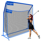 WICTTISPOSI Golf Hitting Net with Extra Striking Net, 7X7FT Heavy Duty Golf Practice Nets for Golfers Backyard Driving Swing, Golf Impact Cage Metal Frame with Storage Bag&Elevated Base, Indoor Outdoor Use (Copy)