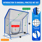 WICTTISPOSI Baseball Softball Net with Blocking System, 6X6FT Practice Cage for Batting/Pitching/Fielding, Metal Frame with Elevated Base and Storage Bag for Backyard Outdoor Indoor (Copy)