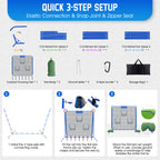 WICTTISPOSI Football Throwing Net, Upgrade Heavy Duty Metal Frame Quarterback Training Equipment Throwing Machine with 1-4 Targets, Easy Setup Football Target Practice with CarryBag, Allweather Indoor Outdoor Use 6.2X6FT