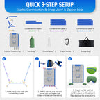 WICTTISPOSI Football Throwing Net, Upgrade Heavy Duty Metal Frame Quarterback Training Equipment Throwing Machine with 1-4 Targets, Easy Setup Football Target Practice with CarryBag, Allweather Indoor Outdoor Use 4X7FT