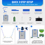 WICTTISPOSI Football Throwing Net, Upgrade Heavy Duty Metal Frame Quarterback Training Equipment Throwing Machine with 1-4 Targets, Easy Setup Football Target Practice with CarryBag, Allweather Indoor Outdoor Use 4X6FT