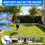 WICTTISPOSI Golf Net with Target Pocket, 20ft/15ft/10ft Golf Practice Net, Heavy-Duty Multi Sports Netting Barrier, Golf Hitting Net for Golfer Garages Backyard Driving Swing Chipping, Indoor Outdoor Use 20x10FT