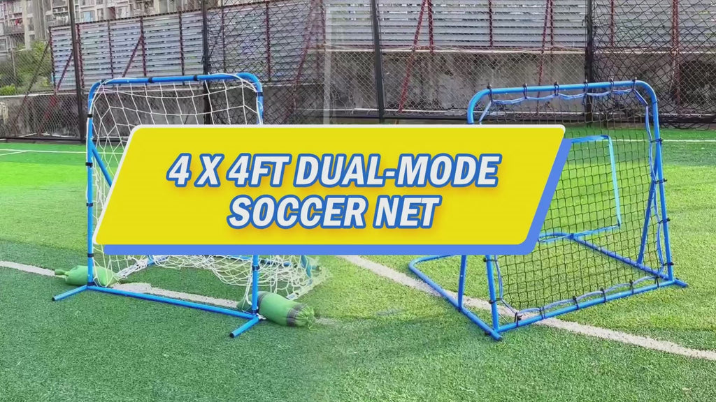 Winthai Soccer Rebounder Net, Quick-Switch Angle Soccer Training for Control, Passing Practice, Easy Setup Rebounder Gifts & Equipment for Kids,Teens & Adults 3.7x3.7FT
