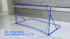 Winthai Soccer Rebounder Net, Quick-Switch Angle Soccer Training for Control, Passing Practice, Easy Setup Rebounder Gifts & Equipment for Kids,Teens & Adults 7.0X3.7FT
