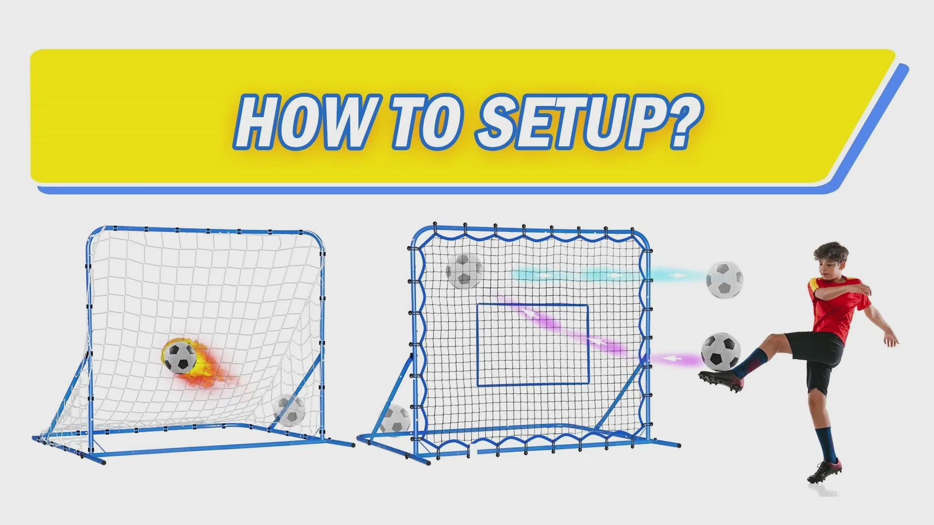 Winthai Dual-Mode Soccer Goal Net & Soccer Rebounder Net,Premium Durability for Intense Shooting Training,Quick-Switch Angle Soccer Training for Control,Passing Practice,Soccer Gifts for Kids Teen Adult 5X4FT