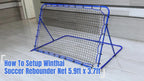 Winthai Soccer Rebounder Net, Quick-Switch Angle Soccer Training for Control, Passing Practice, Easy Setup Rebounder Gifts & Equipment for Kids,Teens & Adults 5.9X3.7FT